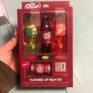 Flavored lip balm- 2 Dr Peppers , 7up, and orange crush flavored